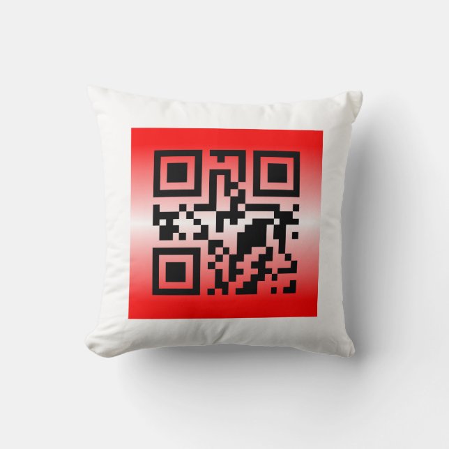 QR Code® Saying: I LOVE YOU Throw Pillow (Front)