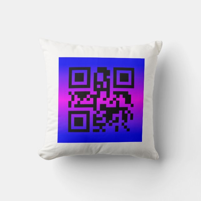QR Code® Saying: IT’S A BOY Throw Pillow (Front)