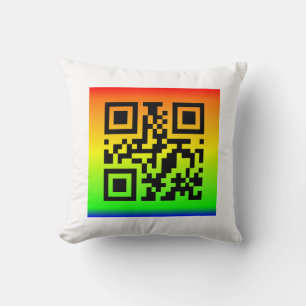 QR Code® Saying: JOY Throw Pillow