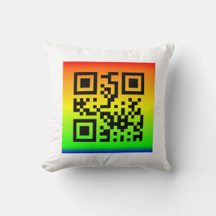 QR Code® Saying: LOVE Throw Pillow