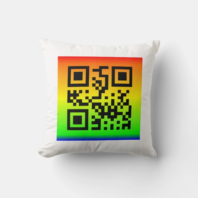 QR Code® Saying: LOVE Throw Pillow (Front)