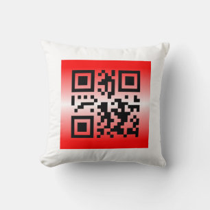 QR Code® Saying: THINKING OF YOU Throw Pillow