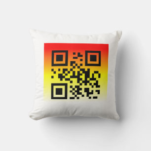 QR Code® Saying: YOU’RE INVITED Throw Pillow