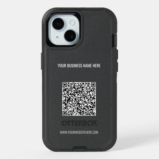 QR Code Scan and Custom Text iPhone Case (Back)