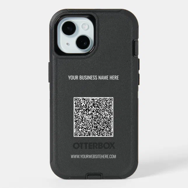 QR Code Scan and Custom Text iPhone Case | Zazzle