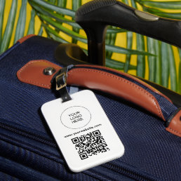 QR Code Scan Barcode Upload Logo Website Address Luggage Tag