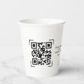 QR Code Scan | Business Logo Professional Paper Cups | Zazzle
