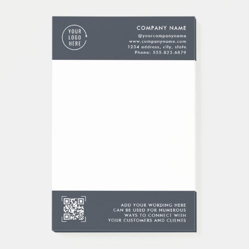 QR Code Scan  Business Logo Professional  Post_it Notes