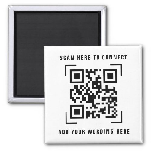 QR Code Scan  Business Logo Promotional Magnet