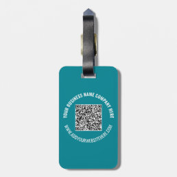 QR Code Scan Custom Text and Colors Luggage Tag