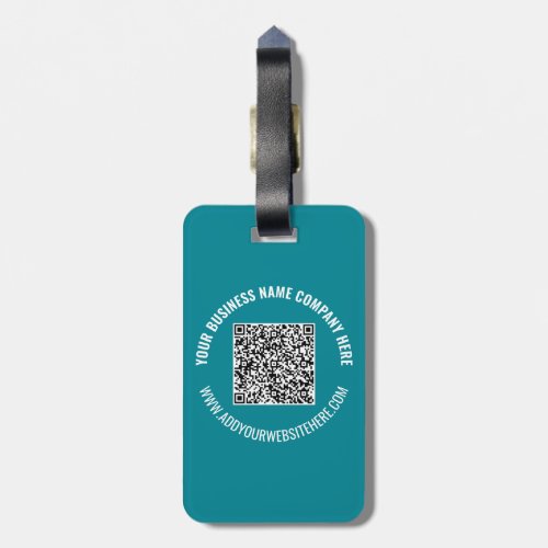 QR Code Scan Custom Text and Colors Luggage Tag