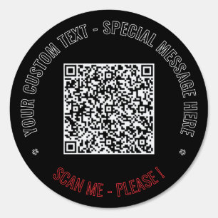 QR Code Scan Custom Text Business Promotional Sign