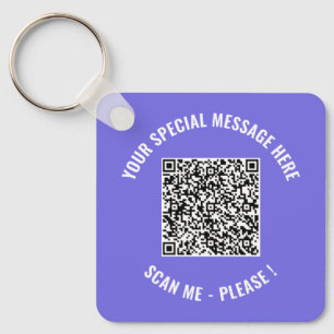 QR Code Scan Custom Text Keychain Template