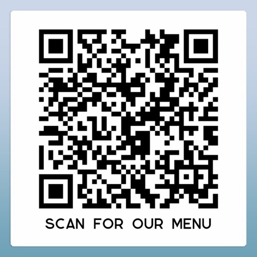 QR Code Scan for Menu Sticker