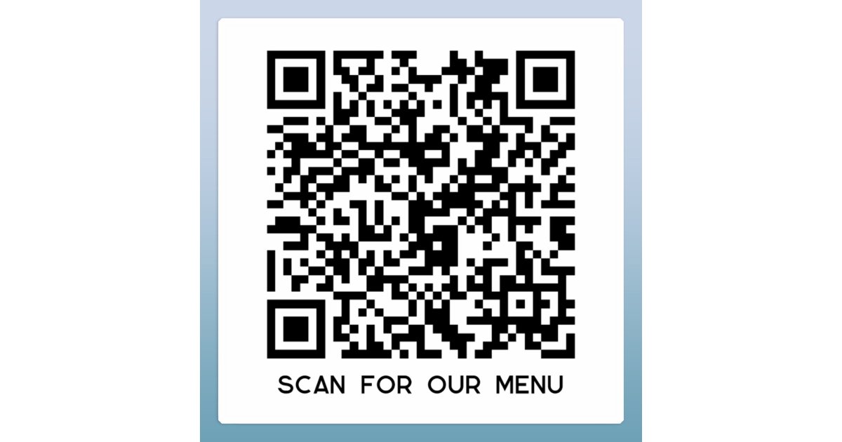 QR Code Scan for Menu Sticker | Zazzle
