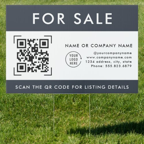 QR Code Scan For Sale  Business Logo  Sign