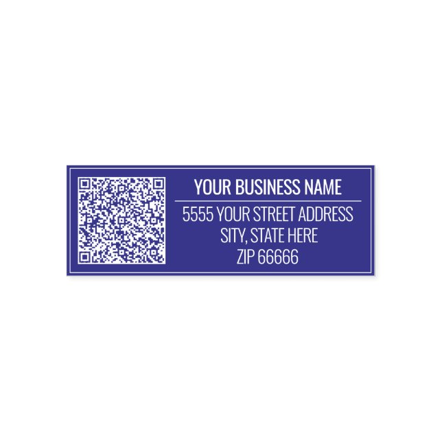 QR Code Scan Info Address Name Text Colors Stamp (Design)