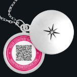 QR Code Scan Info and Text Necklace - Your Colors<br><div class="desc">Custom Colors and Font - Your QR Code or Logo / Photo Name Website or Custom Text Promotional Business or Personal Modern Stamp Design Necklace / Gift - Add Your QR Code - Image - Logo or Photo / Name - Company / Website or other Information / text - Resize...</div>