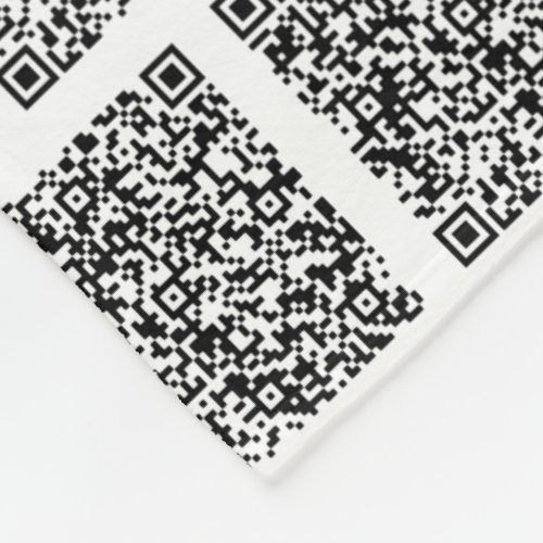 QR Code Scan Info Custom Colors Fleece Blanket