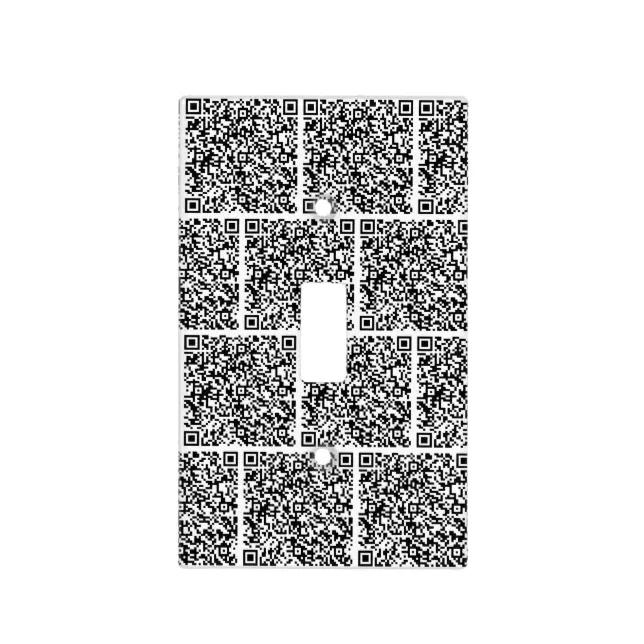 QR Code Scan Info Custom Colors Light Switch Cover | Zazzle