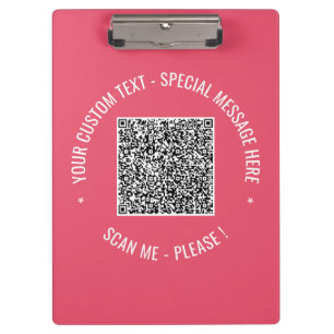 QR Code Scan Info Custom Text and Colors Clipboard
