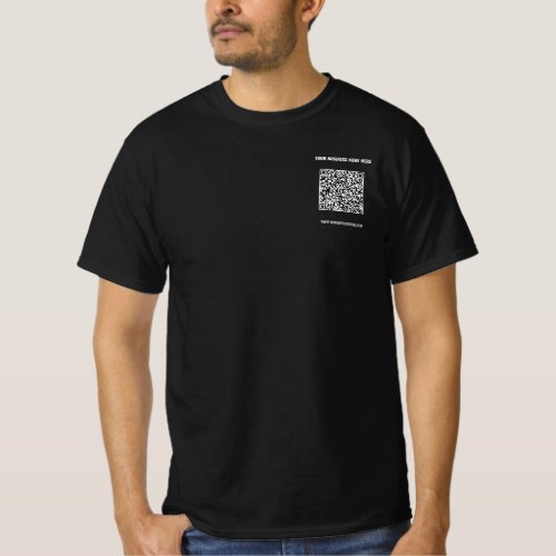 QR Code Scan Info Custom Text and Colors T_Shirt