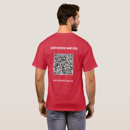 QR Code Scan Info Custom Text and Colors T_Shirt