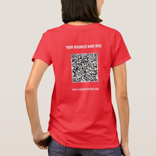 QR Code Scan Info Custom Text Business T_Shirt