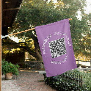 QR Code Scan Info Custom Text Colors House Flag
