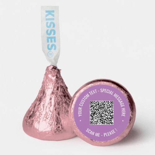  QR Code Scan Info Custom Text Colors Personalized Hersheys Kisses