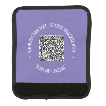 Qr Code Scan Info Custom Text Colors Personalized Luggage Handle Wrap by Migned at Zazzle