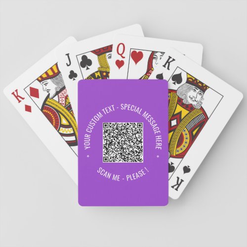 QR Code Scan Info Custom Text Colors Playing Cards