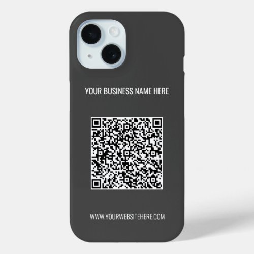 QR Code Scan Info Custom Text iPhone Case