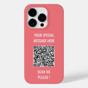 QR Code Scan Info Custom Text iPhone Case