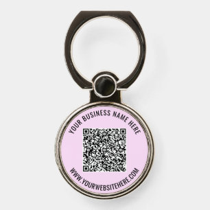 QR Code Scan Info Custom Text Phone Ring Stand