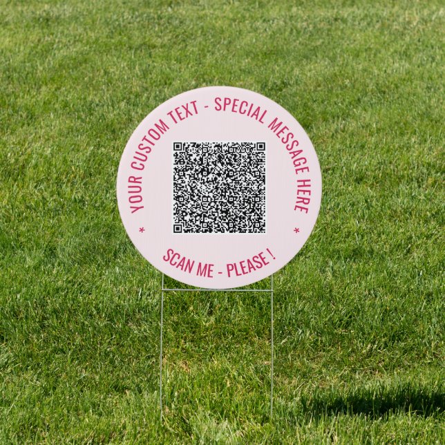 QR Code Scan Info Custom Text Promotional Sign (Insitu)