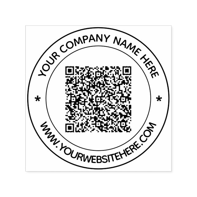 QR Code Scan Info Name Website Company Stamp (Design)