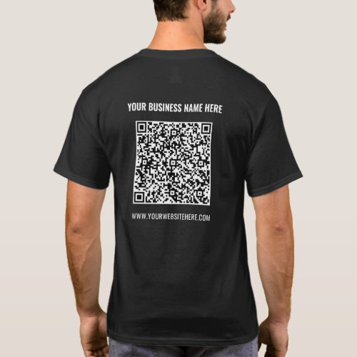 QR Code Scan Info Name Website Promotional T_Shirt