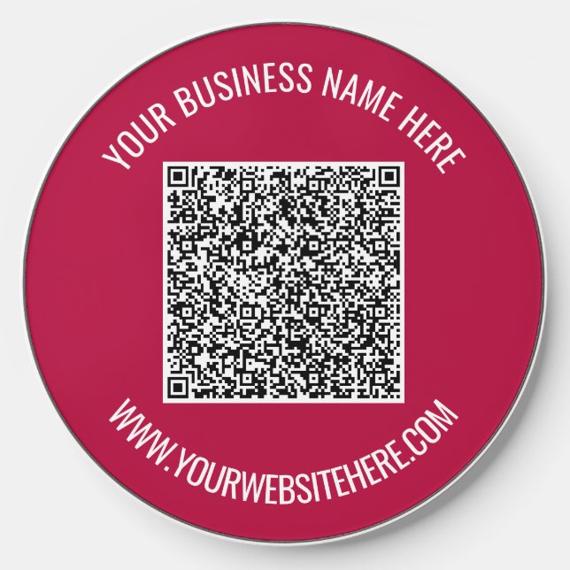 QR Code Scan Info Name Website Wireless Charger (Front)