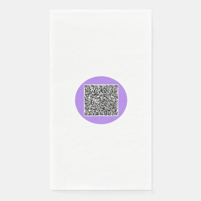 QR Code Scan Info Paper Guest Towels Custom Colors (Front)
