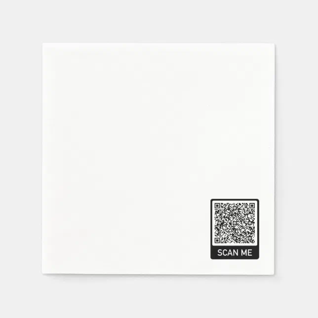 QR Code Scan Info Personalized Promotional Napkins | Zazzle