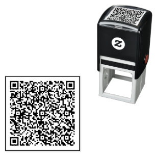 QR Code Scan Info Personalized Self-inking Stamp