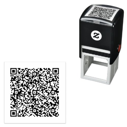 QR Code Scan Info Personalized Self_inking Stamp