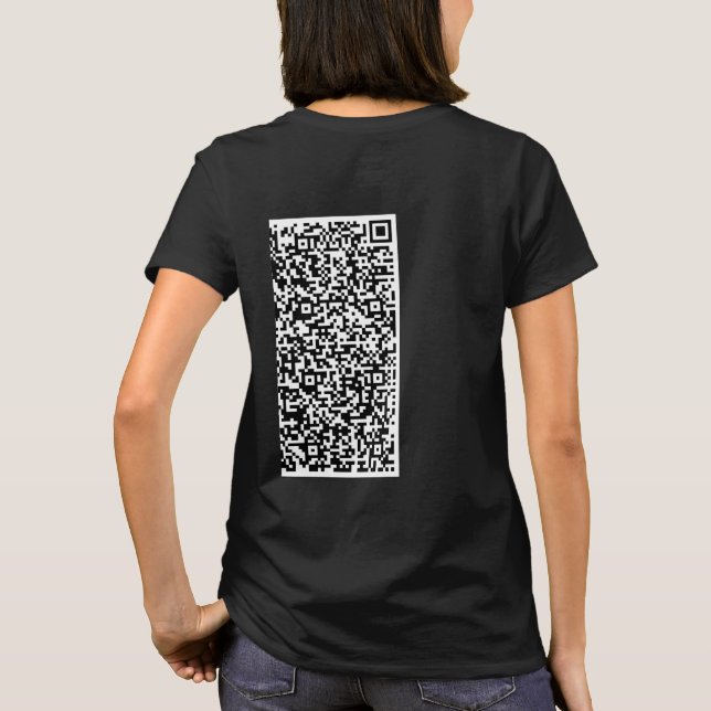 QR Code Scan Info Personalized Your T-Shirt (Back)