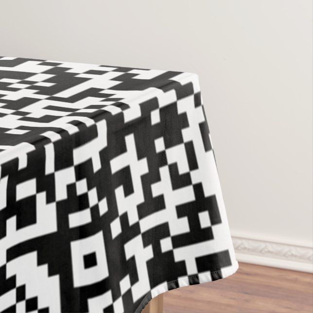 QR Code Scan Info Promotional Business Tablecloth (In Situ)