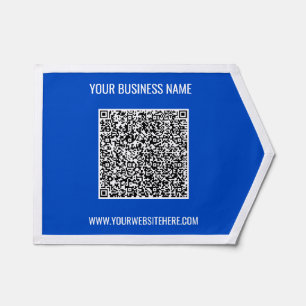 QR Code Scan Info Text and Colors Business Pennant