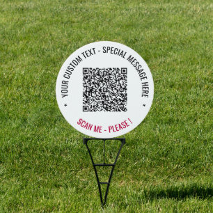 QR Code Scan Info Text Business Promotional Sign