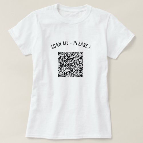 QR Code Scan Info Text Personalized Funny T_Shirt