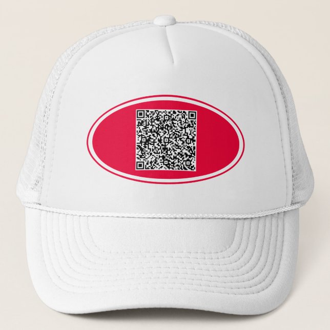 QR Code Scan Info Trucker Hat Custom Colors (Front)