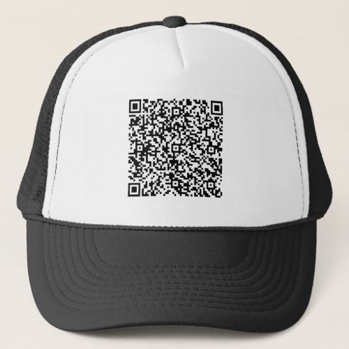 QR Code Scan Info Trucker Hat Personalized Gift